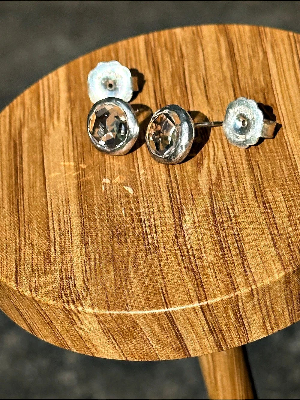 Ippolita Rock Candy Sterling Silver Round Stud Earrings Silver & Crystal Quartz